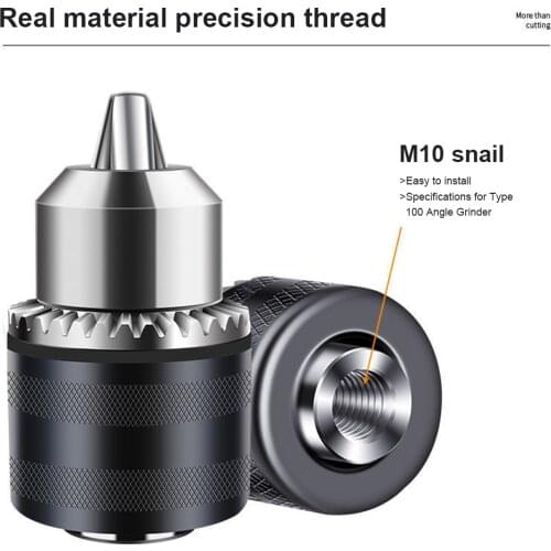 Angle Grinder Electric Drill Conversion Collet 10mm Chuck Holder Power Drill Convert Adapter M10 For 4" Electric Angle Grinder
