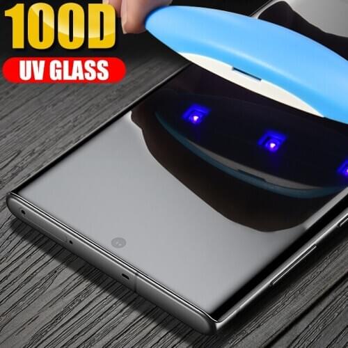 UV Tempered Glass For Samsung Galaxy Note 20 pro S10 5G S8 S9 S20 Ultra Full Liquid Screen Protector Note 10 lite s10 plus Glass