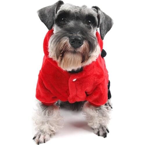Dog Winter Warm Clothes Cute Plush Coat Hoodies for Pet Costume