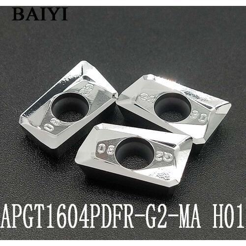10pcs APGT1604PDFR-G2-MA H01 CNC aluminum insert Milling turning tools carbide blade for processed aluminum