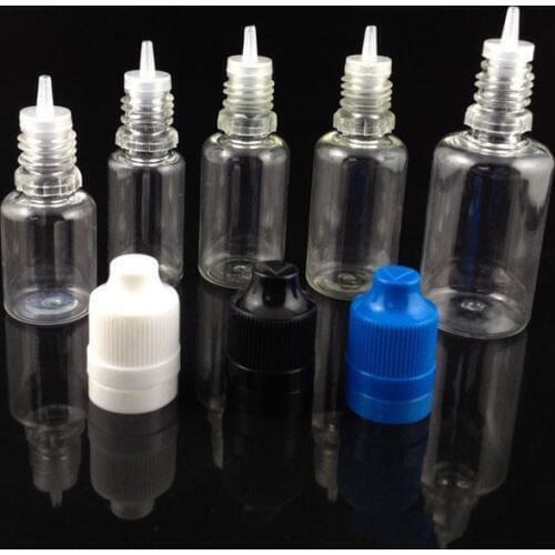 200pcs 10ml plastic bottle PET empty plastic Dropper oil bottle with tamper evident childproof cap For E cig liquid E juice