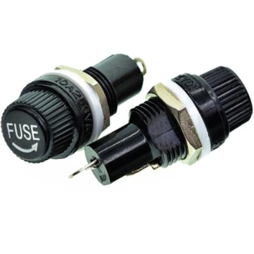 5pcs black knobs FUSE FUSE holder Glass FUSE holder 5*20mm/6*30mm FUSE holder FUSE holder base