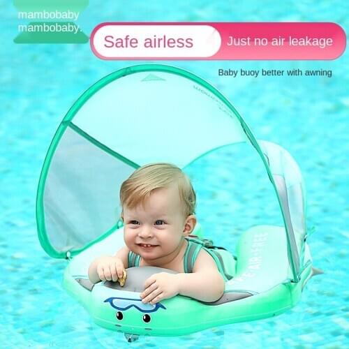 Baby swimming life ring with shade, non-inflatable solid baby floating baby swimming floating utensils