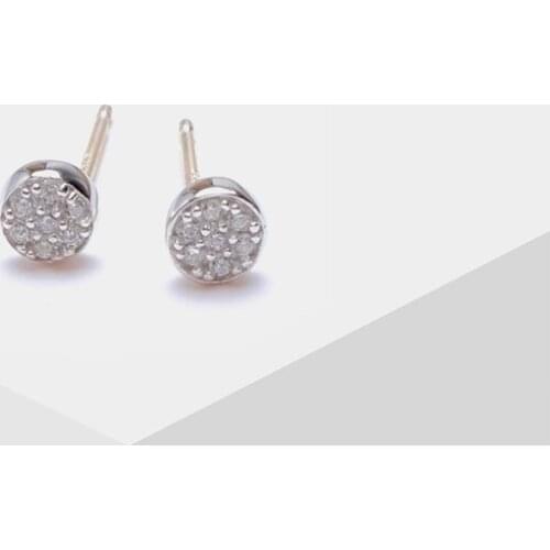 Amorita boutique 925 Round full drill design fashion small stud earrings
