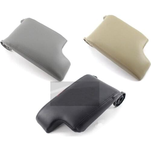 For BMW 3 Series E46 1998-2005 Leather Arm Rest Center Console Lid Cover Black/Gray/Beige Car Armrest Pads