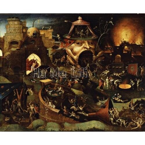 Follower Of Hieronymus Bosch: Christ In Limbo Canvas Print Wall Art Gallery Wrapped Vintage Style Gift