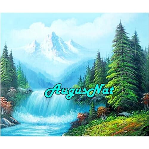 Scenery diamond painting waterfall diamont embroidery full square gem painting pearl oil paint by number canvas paint landscape