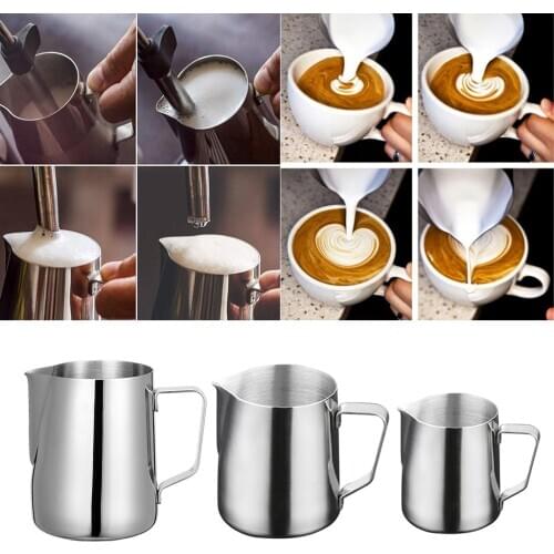 Stainless Steel Milk Frothing Jug Espresso Coffee Pitcher Frother Milk Foaming Espresso Cup Latte Art Coffeware 100/150/200ML
