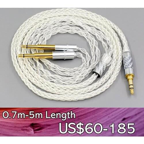 LN007704 6.5mm 4.4mm XLR 99% Pure Silver 8 Core Headphone Earphone Cable For Meze 99 Classics NEO NOIR Headset Headphone