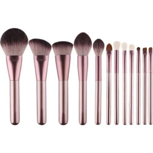 12 Pieces Super Soft Face Powder Eyeshadow Cosmetic Makeup Brush Set Beauty Tool E844