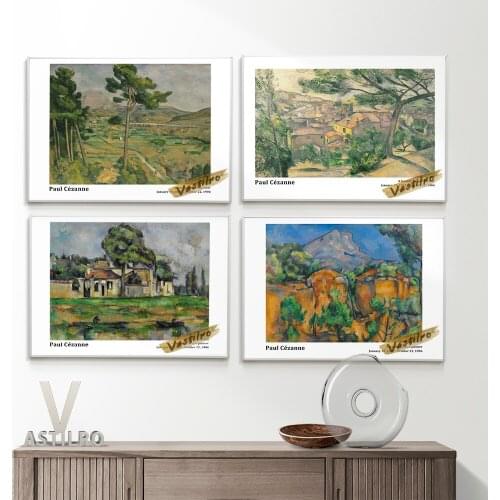 Paul Cezanne Exhibition Museum Poster Retro Wall Art Scenery Canvas Painting Vintage Prints Home Room Decor Gallery Wall Picture