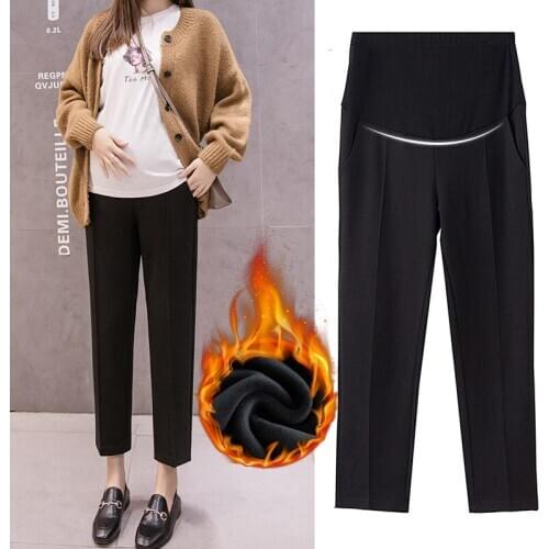 2020 New Winter Warm /Thin Maternity Pants For Pregnant Women Velvet Thickened Underpants Pregnancy Clothes Maternity Clothing