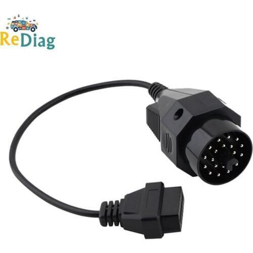 Wholesale 20pcs/Lot Express DHL OBD1 OBDII Adapter For BMW 20Pin to OBD2 16Pin Diagnostic Cable Fits BMW 20 Pin to 16 Pin