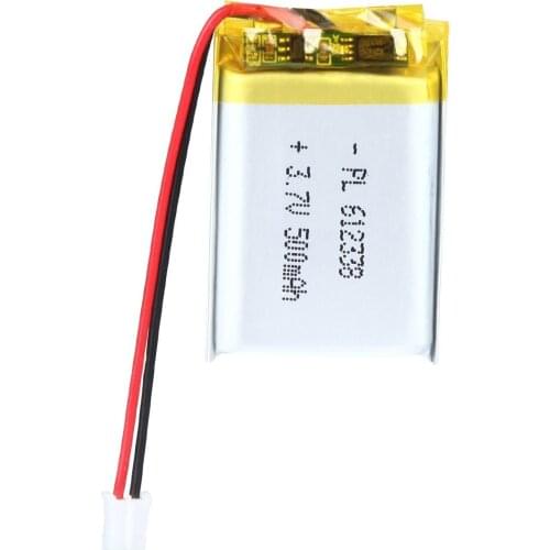 YDL 3.7V 500mAh 612338 Rechargeable Lipo Battery with JST Connector