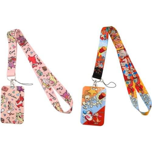 G2278 Cartoon Neck Strap Lanyard for keys ID Card Mobile Phone Strap USB Badge Holder Rope keychain With Card Cover