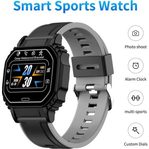 Widely Compatible Fashionable Health Monitoring Smart Watch Rechargeable Smart Wristwatch Screen Touch