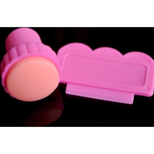 20 sets Pink Nail Art Polish Stamping Stamper & Scraper Knife Kit for Nail Image Paint in single package