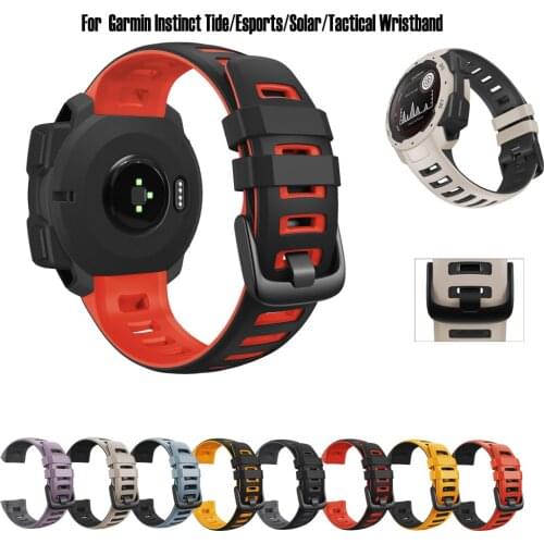 Silicone Band Wrist Strap For Garmin Instinct Replacement Watchband Strap For Instinct Tide/Esports/Solar/Tactical Wristband