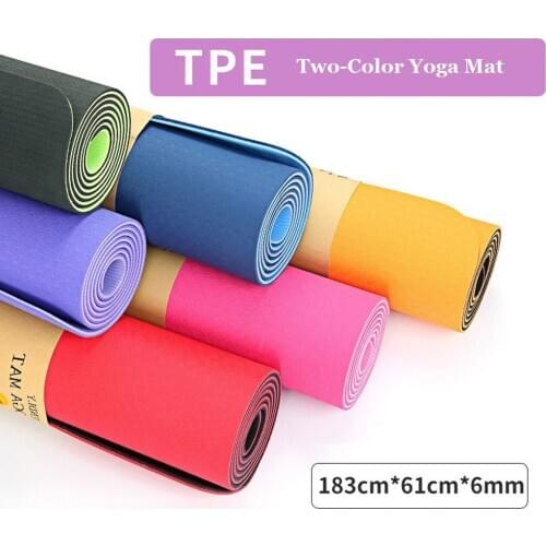 Tappetino Fitness Non-Slip Double Color Yoga Mat TPE Eco Friendly Outdoor Mat Yoga Sports Fitness Mat Esterilla Acupresion A10