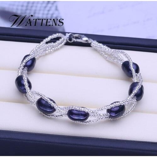 Pearl Jewelry Black Pearl Bracelet for Women Fashion Bohemia Accessories Wedding Party Birthday Gift New Promotion