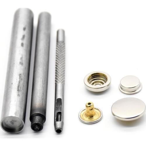 20set brass snap fasteners and tools Clothing accessories Sewing snaps Environmentally Invisible high quality jacket buttons