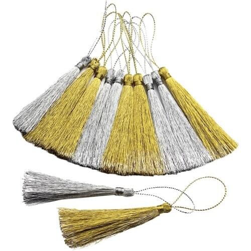 30pcs Mini Craft Tassels 8cm+5cm Loop Decorative Key Cushion Bookmark Tassel