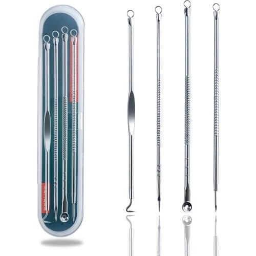 4pcs/lot Removal Needle Blackhead Blemish Removers Needle For Health Care Facial Cleansing Blackhead Extraction Tool Set