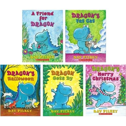 5 Books Dragon Tales Children English Picture Books Kids English Reading Story Book Education and Teaching Books Stationery Gift