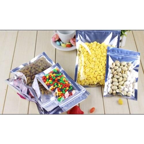 500pcs 18x26cm Foil Flat Ziplock Bags Clear Plastic Bags Pe Zip Lock Bag For Cloth/food/gifts/Jewelry Packaging Display Bag
