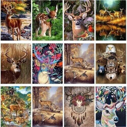 Diamond Painting "Sailing animal wolf landscape" Cross Stitch Custom Photo Diamond Embroidery Round Drill Home Decor