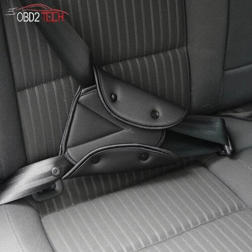Car Safe Seat Belt Sturdy Adjuster Mesh Breathable Safety Seat Belt Pad Clips Sturdy Belt Device Triangle Baby Child Protection