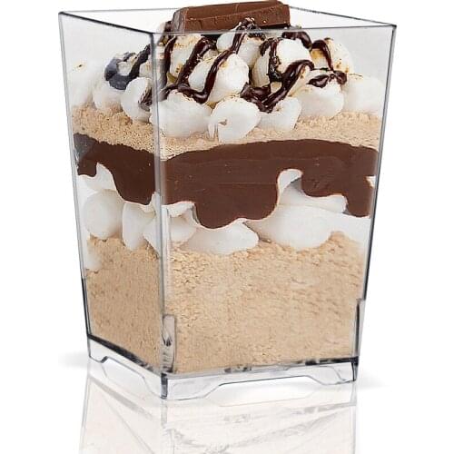 Free Shipping Party Wedding Supplies, 50*69mm/110ml Disposable Dessert Clear Cup, 50/Pack