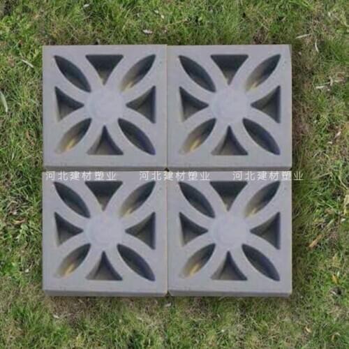Cement Antique Flower Brick Mold Square Garden Wall Making Brick Mould 3D Carving Concrete Plastic Paving Molds 30x30x7cm