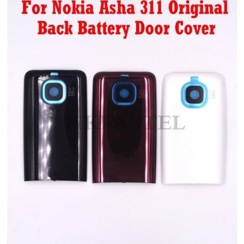 For Nokia Asha 311 RM-714 Original Mobile Phone Back battery Door Housing Cover case Free shipping