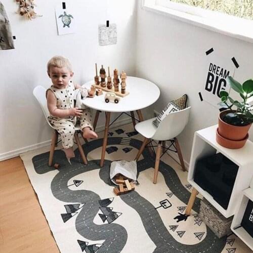 Childrens Adventure World Graphic Game Pad Baby Forest Highway Play Mat Carpet For Newborn Non-Skid Crawling Rugs Room Decor