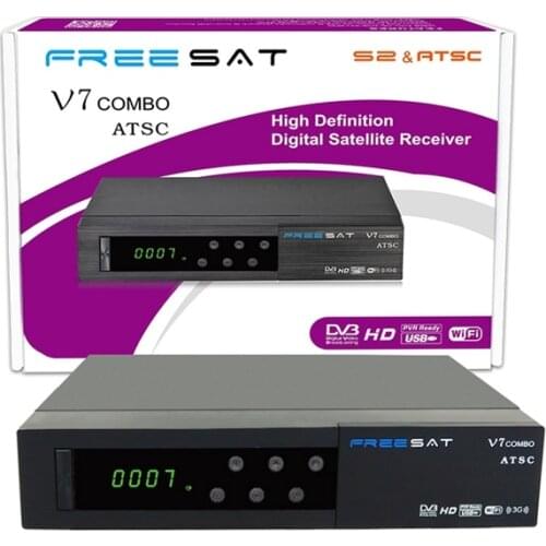 DVB-S2 ATSC Satellite Receiver Freesat V7 Combo ATSC North America Support PowerVu Biss Youporn