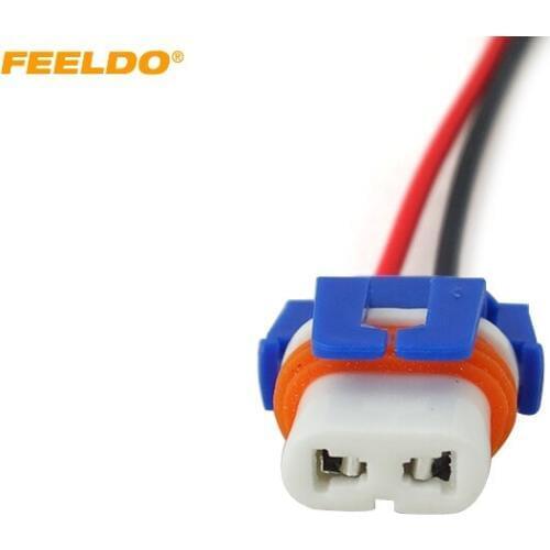 FEELDO 1Pc Car Headlight 9006 Socket Harness Ceramic Connector Plug #FD-5461