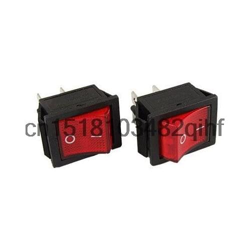 Red Neon Light Lamp DPST On-Off 2 Position 4 Pins Terminals Rocker Boat Switch 16A/250V 20A/125V AC Push Button Switches