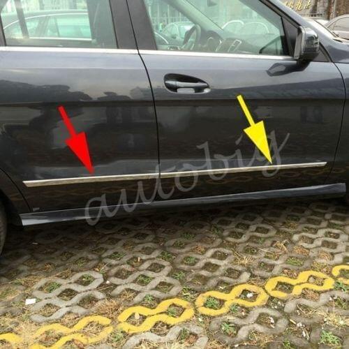 Chrome Door Side Body Molding Cover For Benz GLE M ML Class W166 C292 Accessory