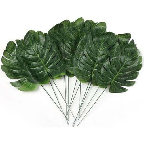 Artificial Palm Leaves Cloth Birthday Beautiful Aloha Luau Artificial Turtle Leaves Green Creative Simulation Leaves