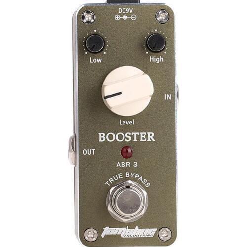 Aroma ABR-3 Mini Booster Electric Guitar Effect Pedal with Fastener Tape Aluminum Alloy Housing True Bypass Free Shipping