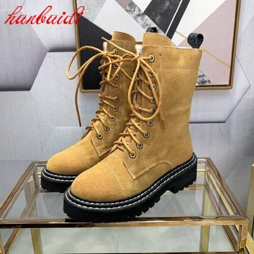 Fashion New Sports Shoes Candy Color Lace-Up Short Boots With Fluffy Waterproof Thick-Soled Casual Shoes Autumn Shoes