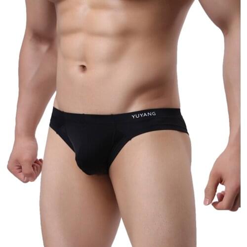 Mens Sexy Underwear Briefs Brand New Ice Silk Ultra-thin Transparent Men Seamless Sexy Panties Pouch Bikini Erotic Underwear