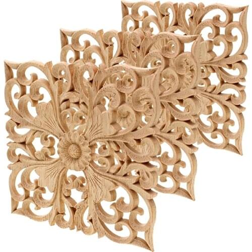 Wooden Decal Supply European-Style Applique Real Wood Carving Accessories And Retail.Woodcarving