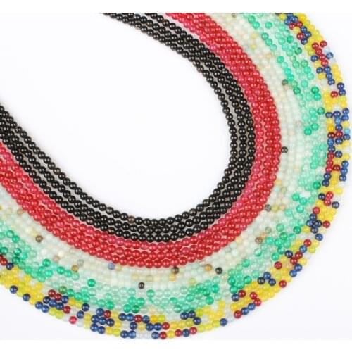 Natural stone 2.5mm semi-precious stone colored beads loose beads jewelry making DIY necklace bracelet accessories 16 inches