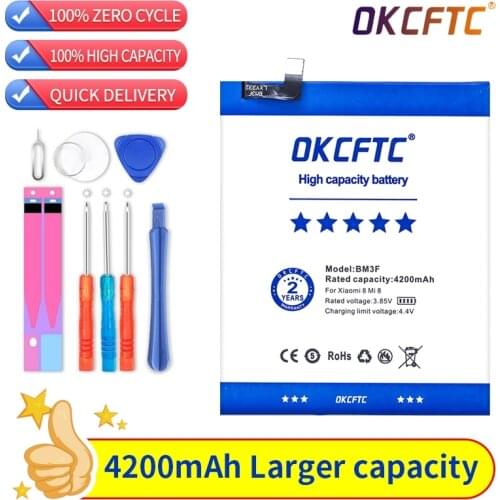 OKCFTC Xiaomi Mi 8 Explorer Phone Batteries