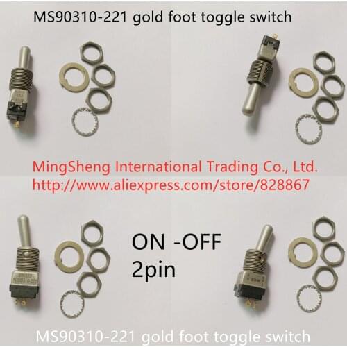 Original new 100% MS90310-221 gold foot toggle switch 2pin ON -OFF