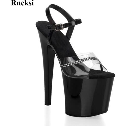 Rncksi Women New 20cm platform sexy ultra high heels Fashion sandals 8 inch Night Dance clubbing high heels Pole Dance Shoes