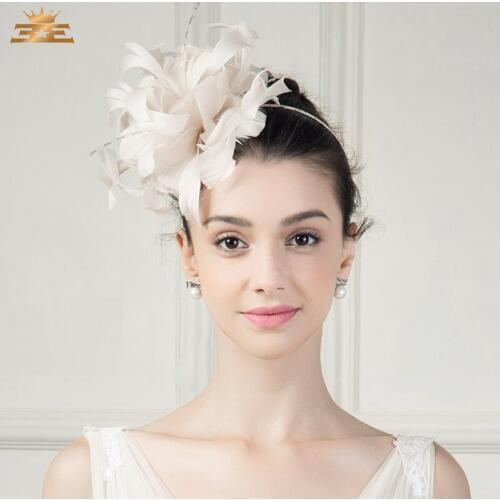 Lady New Fashion Fedoras Hat Women Winter Party Small Cap Fashion Feather Small Hat Pure Handmade Cap B-4803