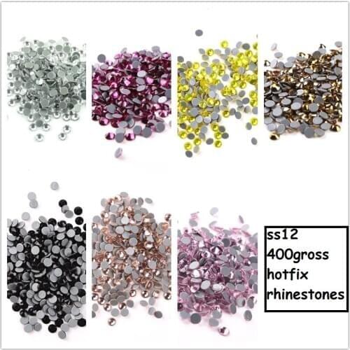 SS12 Big Bag High Quality All Colors Hot Fix Rhinestone 12cuts Austrian Crystal For Wedding Dress